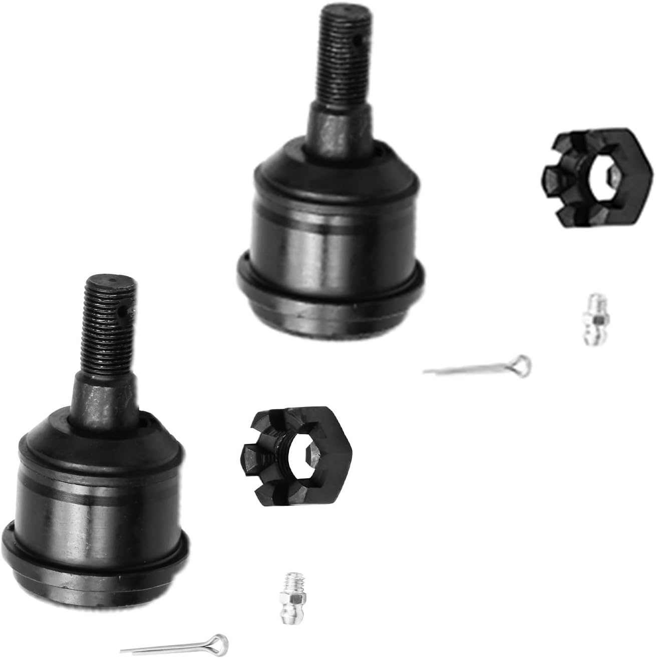 Detroit Axle - 4WD Front Brake Kit Axle Shafts Suspension Kit for 2006-2008 Ram 2500 3500, 13.91 inch Disc Brake Rotors Ceramic Brakes Pads Tie Rods Ball Joints 2007 Replacement : 1st Design