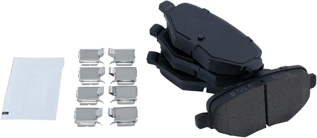 TRQ Performance Rear Brake Pad and Rotor Set Ceramic Coated Drilled Slotted Solid Rotors Calipers Compatible with 2011-2014 Ford Edge 2011-2015 Lincoln MKX
