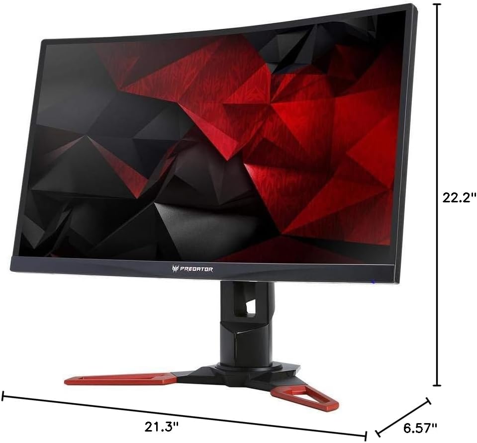 Acer Predator Gaming Z321QU bmiphzx Curved 31.5' WQHD Monitor with NVIDIA G-SYNC Technology (Display Port & HDMI Port),Black, 32-Inch