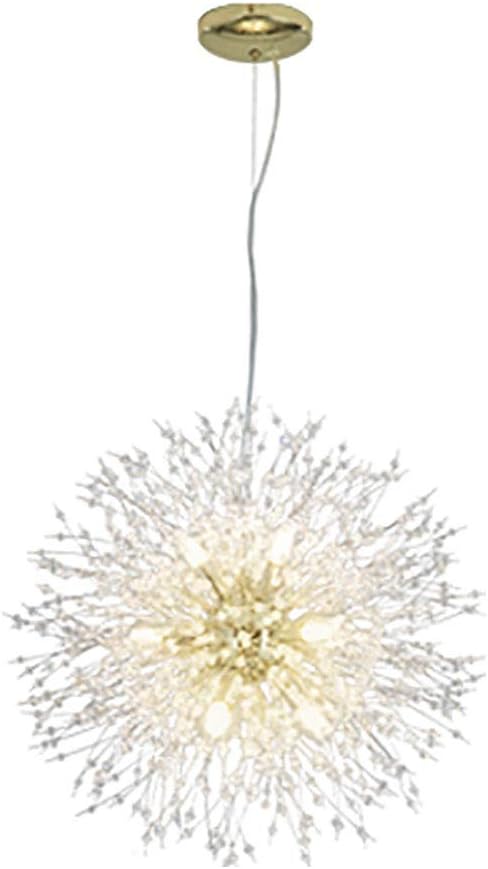 Luxurious Chandelier, Chrome Gold Silver Crystal Sputnik Chandelier V-intage Modern Firework Pendant Light Compatible with Living Room Dining Room Bathroom Foyer Restaurant Entryway
