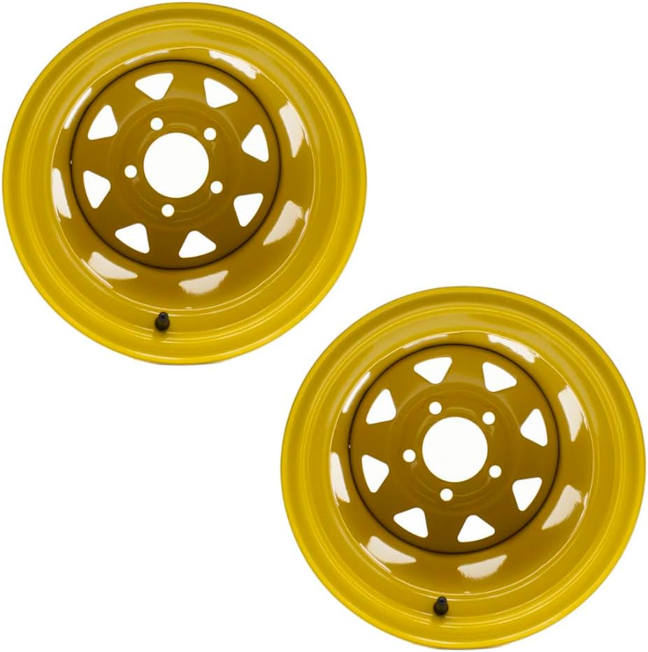 2 PACK 12x10.5 WHEEL RIM 5/4.5 for Zero Turn Riding Garden Lawn Mower Compact Tractors Heavy Equipment 12 x 10.5 Rim 5 Lugs Bolt Circle 4.5 inch,backspace 3.5 inch