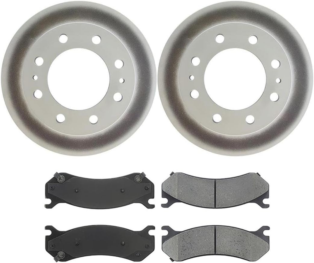 (4) Front Brake Pads and Rotors Kit Semi-Metallic Brake Pads Brake Rotors for Chevrolet Express 2500 2003-2006 for Chevy Express 2500 2003-2006 for Chevrolet Silverado 1500 2004-2004