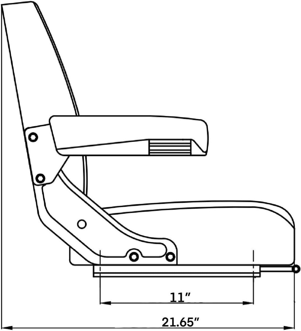Trac Seats Zero Turn Mower Seat for John Deere 717A 717E 727A Z510A Z520A Z645 Z840A Z850A Z860A Z910A Z920A Z925A Z930A Z950A Z960A Z970A