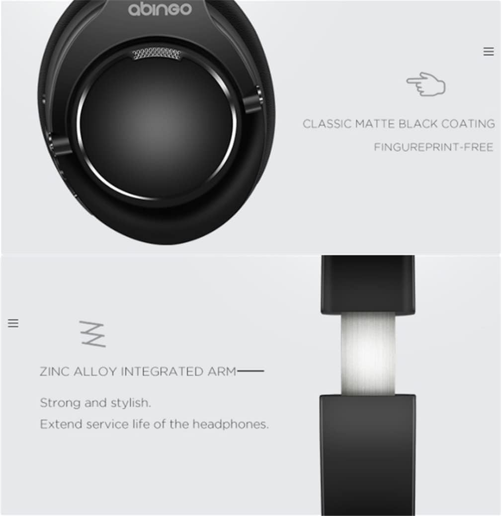 Bluetooth 5.0 Over-Ear Wireless Headphones, ANC Active Noise Cancelling On-Ear Foldable Headsets with Mic, Hi-Res Audio, Deep Bass, for Travel, Home Office