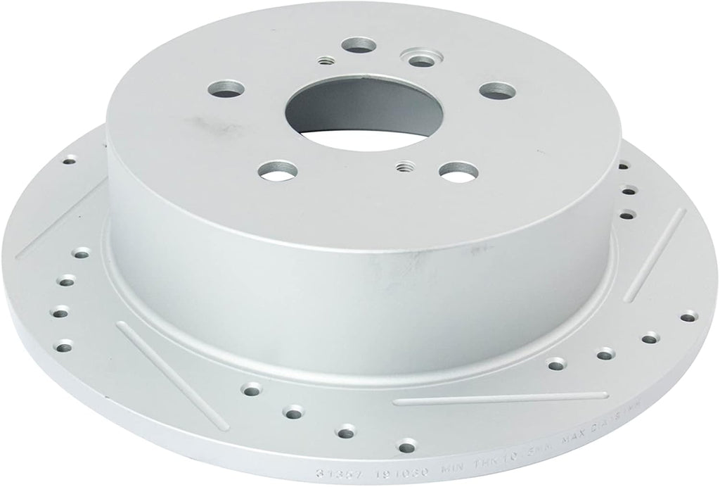 TRQ Performance Rear Brake Pad and Rotor Set Ceramic Solid Rotors Calipers Compatible with 2004-2010 Toyota Sienna