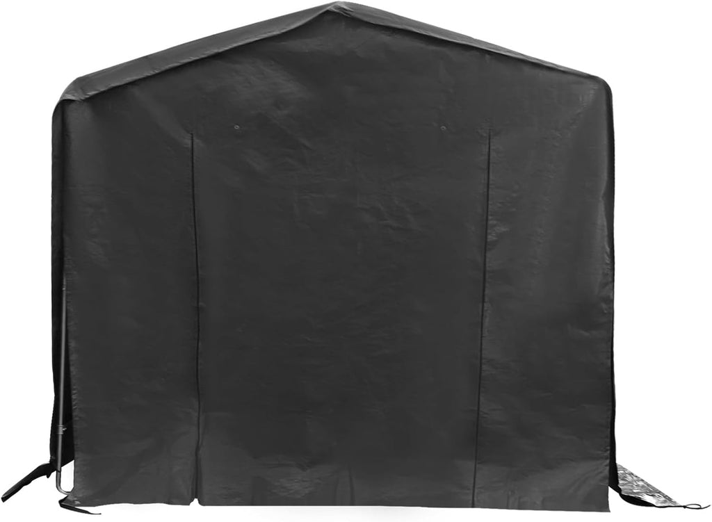 Outdoor Storage Shed 8'x8'x8', Portable Carport Shelter Garages with Metal Frame & Waterproof Cover – Heavy-Duty Carport Shelter for Motorcycle, Bike, Lawn Mower, Tools