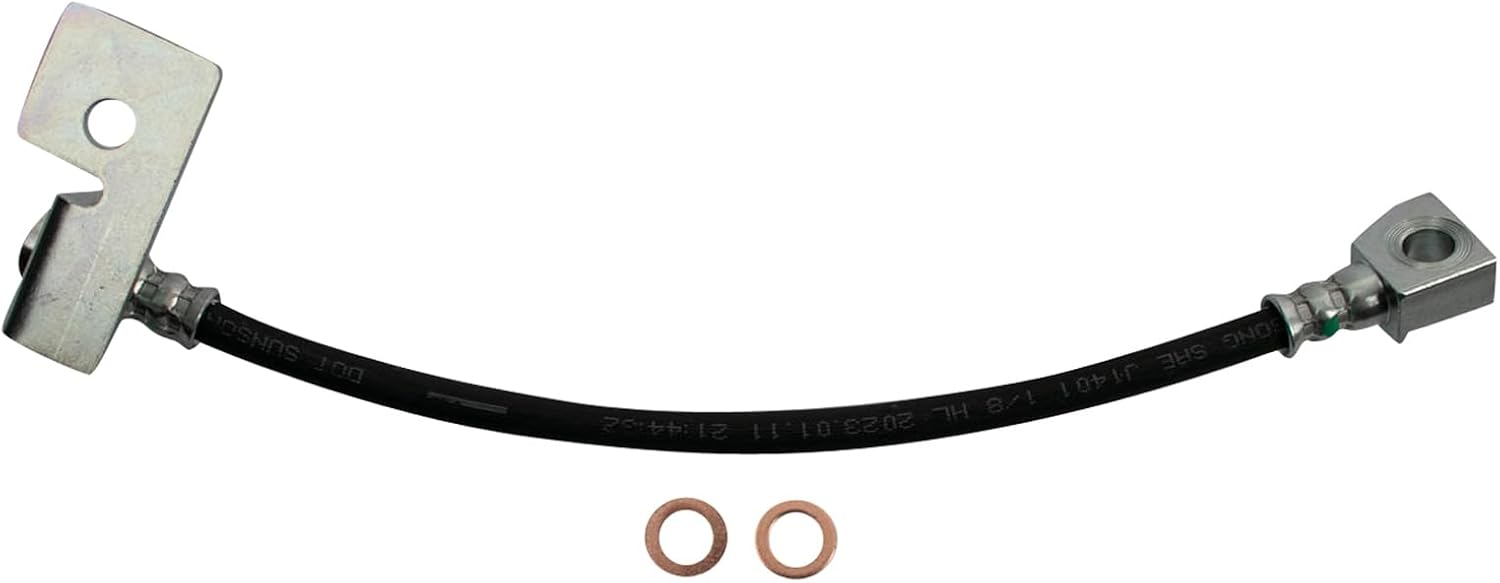 TRQ Rear Brake Pad and Rotor Set Ceramic Rotors Calipers Hoses Compatible with 1999-2003 Ford F-150 2004 F-150 Heritage