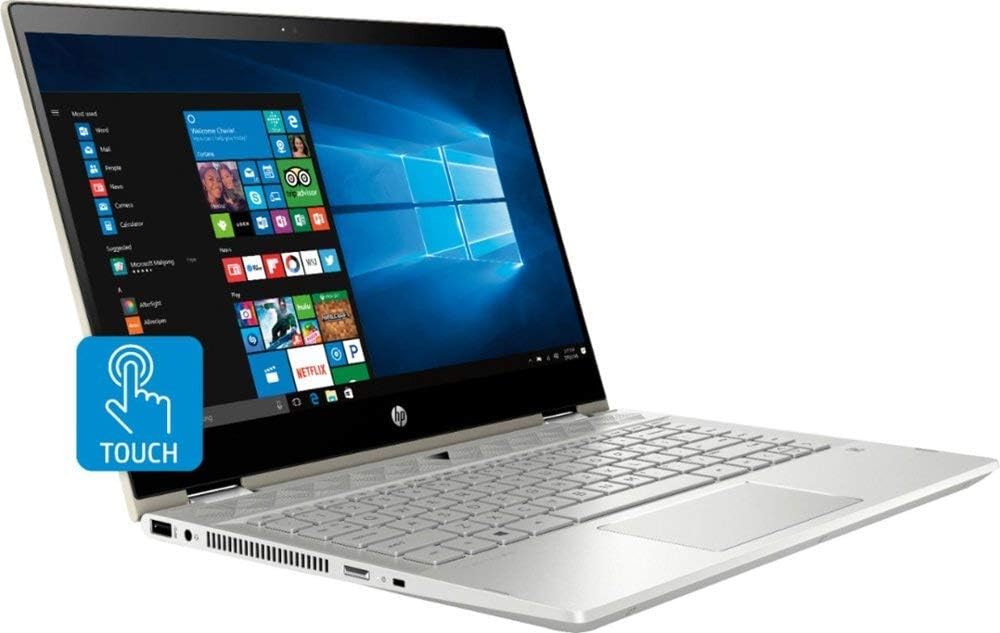 HP Pavilion x360 14' FHD WLED Touchscreen 2-in-1 Convertible Laptop, Intel Quad-Core i5-8250U 1.60GHz up to 3.4GHz, 8GB DDR4, 256GB SSD, WiFi, Bluetooth, Webcam, HDMI, Fingerprint Reader, Windows 10