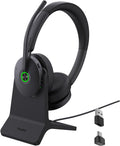 Yealink BH74 ANC Bluetooth Headset with Microphone for Hybrid Work, Microsoft Teams Premium Open Ofﬁce Certified Headsets with 6-mics Active Noise Cancellation, Zoom Certified, 65H, Charging Stand