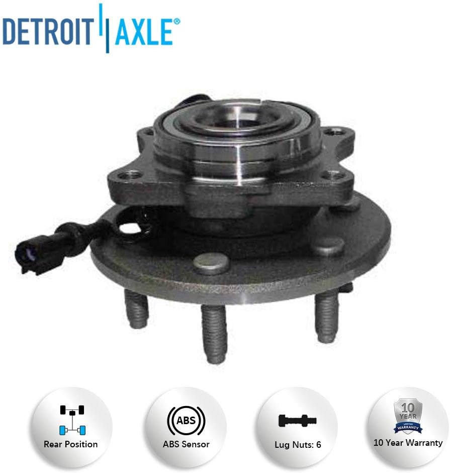 Detroit Axle - 4WD Front & Rear Brake Rotors + Pads + Wheel Bearings & Hub Assemblies Replacement for 2003-2006 Ford Expedition Lincoln Navigator