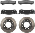 Rear Brakes and Rotors Kit for Chevrolet Silverado 1500 HD 2001-2006 for Chevy Silverado 1500 HD 2001-2006 3PCS Rear Disc Brake Rotors Ceramic Brakes Pads