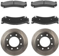 Brake Kit 6PCs Brakes and Rotors Kit Rear fits Chevy Silverado 2500 5.7L Automatic 2001 2002, fits Chevy Silverado 2500 6.0L Automatic 2001-2004 Ceramic Brake Pads and Rotors 12.99inch(330mm)