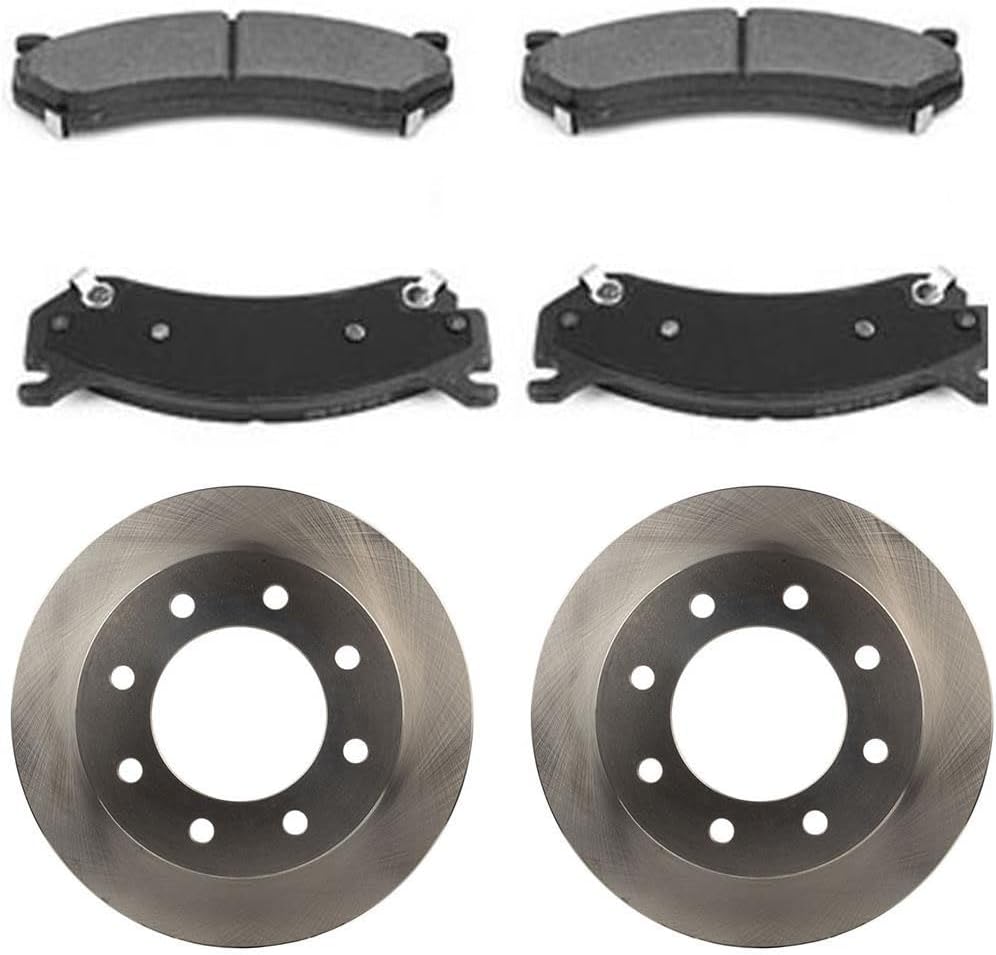 Brake Kit 6PCs Brakes and Rotors Kit Rear fits Chevy Silverado 2500 5.7L Automatic 2001 2002, fits Chevy Silverado 2500 6.0L Automatic 2001-2004 Ceramic Brake Pads and Rotors 12.99inch(330mm)