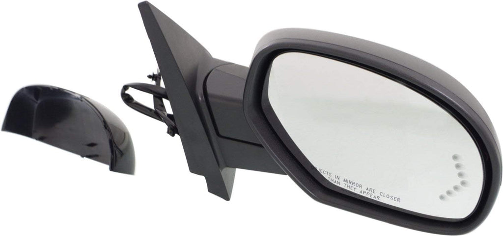 Kool Vue Right Power Heated Mirror for Chevrolet Tahoe Suburban 1500 2007-2014, Power Fold, Signal Light, Memory, Puddle Lamp, Passenger Side, Chevy Accessories, 2 Caps, No Off Road Pkg
