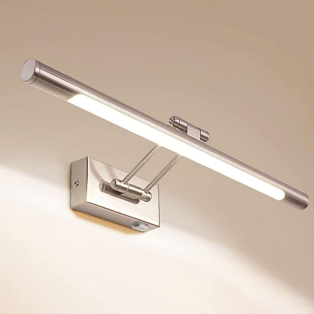 Mirror Light LED Bathroom Fixtures Vanity Mirror Lamp, Makeup Lighting Rotatable Metal Vanity Wall Lights, Modern Wall Vanity Sconce for Cabinets Dressing Table Wall Bedside Decor Lamp, Gold (Silver )
