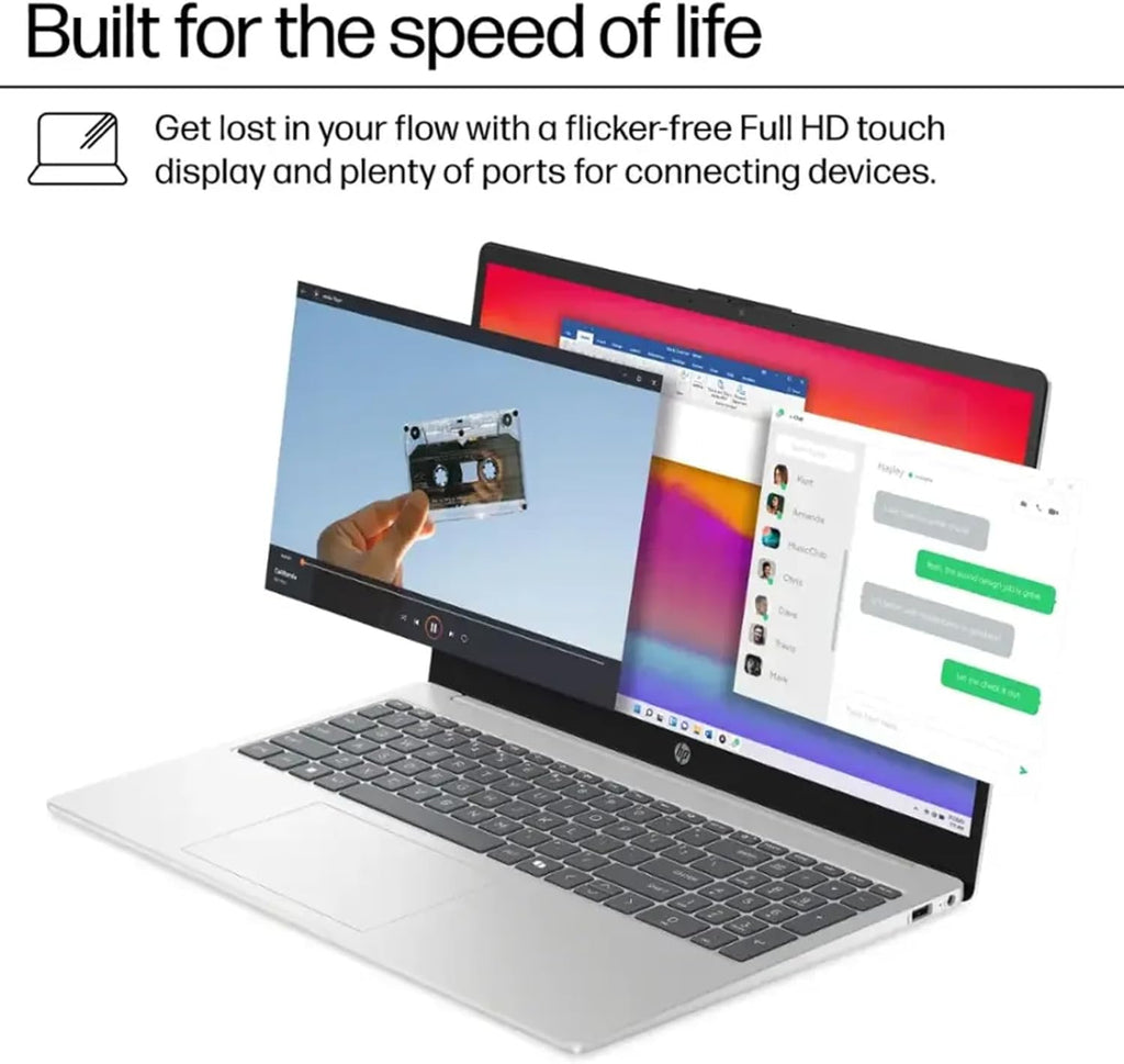 HP 15.6 Touchscreen Laptop for Business, Intel 13th Gen i7-1355U, 16 GB DDR4 RAM, 1 TB SSD, 15.6' FHD Touch Display, Iris Xe Graphics, Fast Charge, Windows 11 Pro