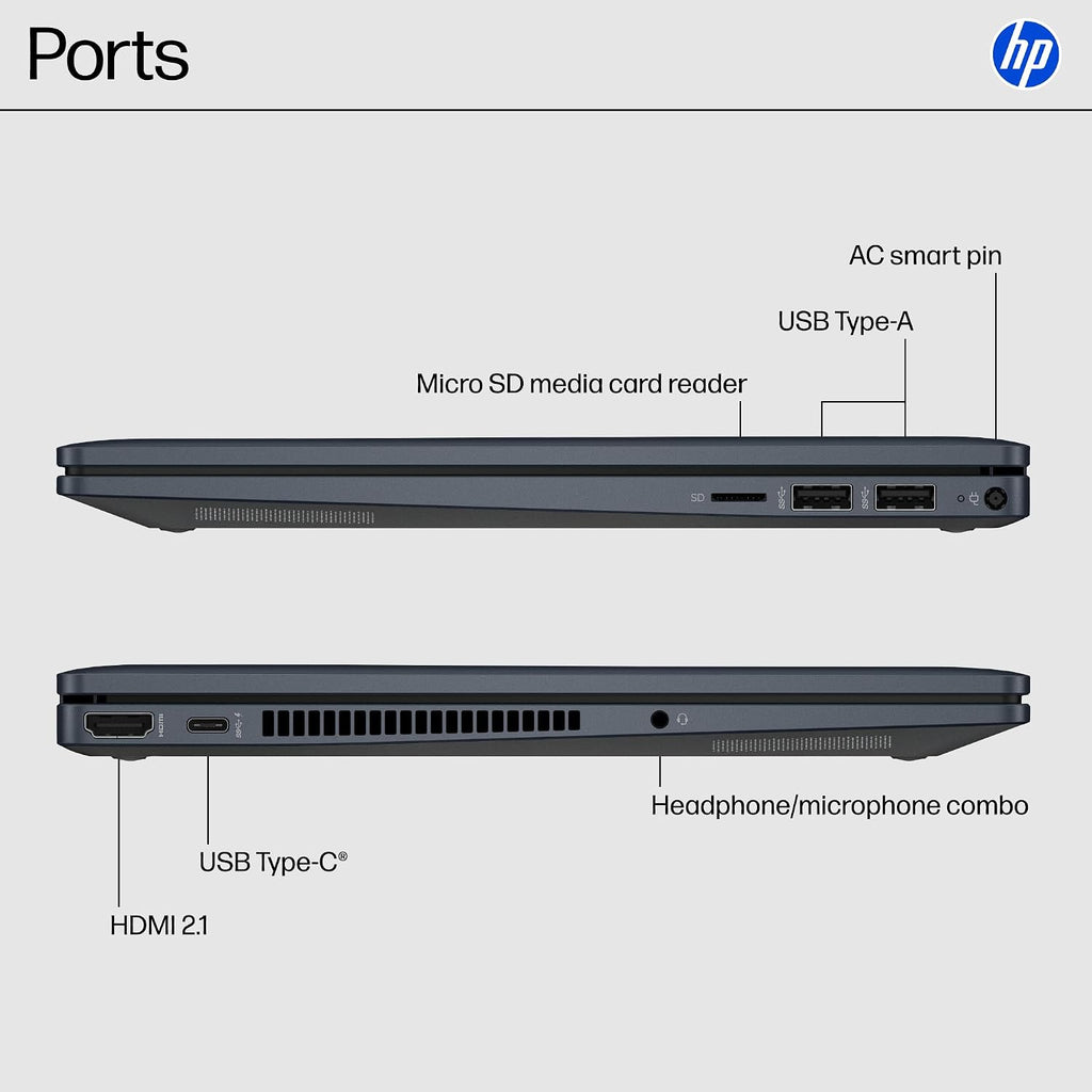 HP Pavilion x360 14 inch 2-in-1 Laptop PC, FHD Touchscreen Display, Intel Core 3 100U, 8 GB RAM, 256 GB SSD, Intel Graphics, Windows 11 Home, Space Blue, 14-ek2000nr