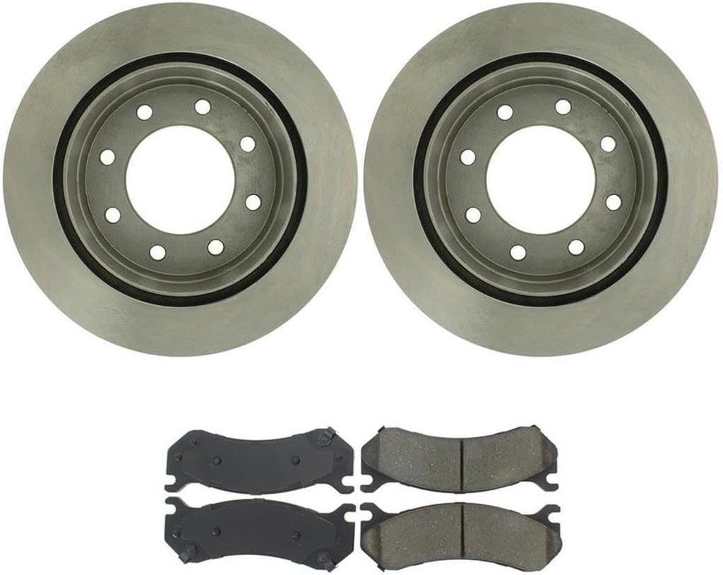 4X Rear Brake Kit - Brake Pads and Rotors Kit Automotive Replacement Brake Kits for Chevrolet Silverado 1500 HD 2003-2005 for Chevy Silverado 1500 HD 2003-2005