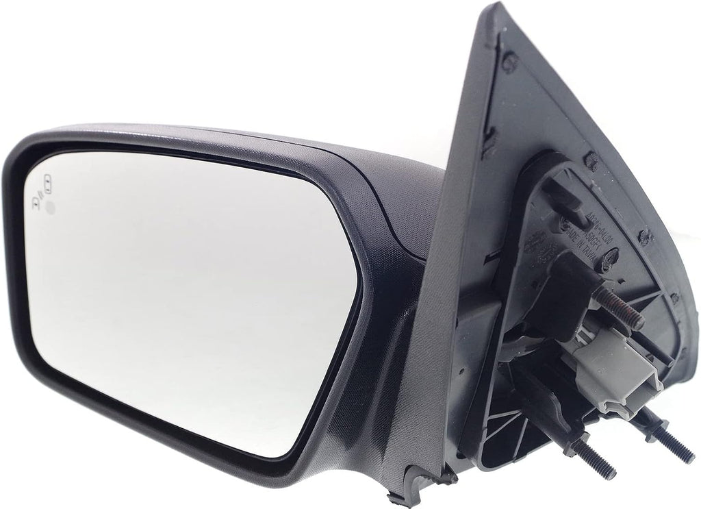 Kool Vue Driver Side Power Heated Mirror for Ford Fusion 2010-2012 With Blind Spot Monitor & Puddle Lamp with 2 Caps