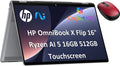 HP OmniBook X Flip 16 (Next Gen Envy 16 x360) 2-in-1 Touchscreen Laptop w/Bluetooth Mouse (16' FHD+, AMD Ryzen AI 5 340 (> Intel i7-1355U), 16GB DDR5, 512GB SSD) AI Copilot+ PC, Backlit, Win 11 Home