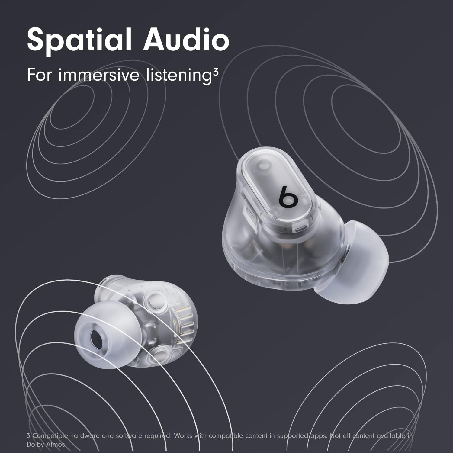 Beats Studio Buds + True Wireless Noise Cancelling Earbuds - Transparent (Renewed Premium)