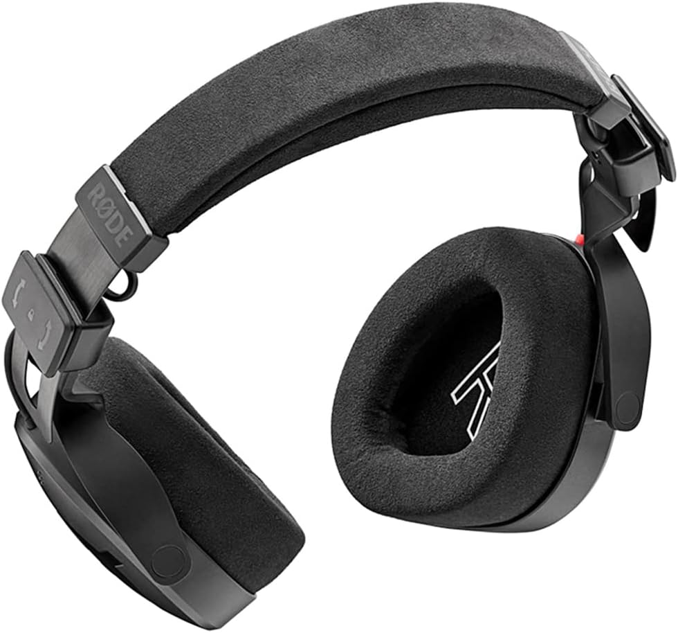 Rode NTH-100 Professional Closed-Back Over-Ear Headphones (Black) Bundle with Auray HPDS-B Headphone Stand and 3.5mm Stereo Extension Cable