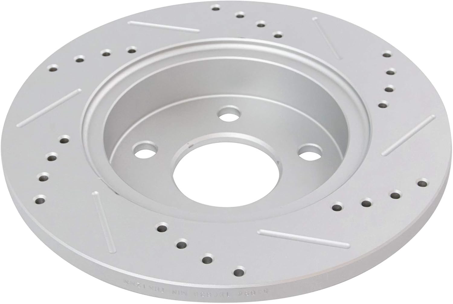 TRQ Performance Rear Brake Pad and Rotor Set Ceramic Coated Drilled Slotted Vented Rotors Calipers Compatible with 04-12 Chevrolet Malibu 05-07 Cobalt 05-10 Pontiac G6 07-09 Saturn Aura
