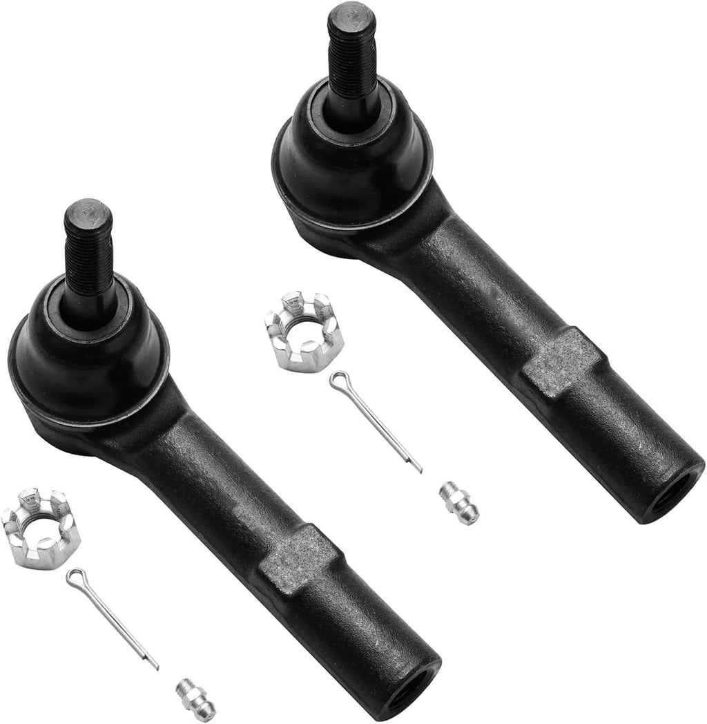 Detroit Axle - 2WD Front Brake Kit for Silverado Sierra Yukon XL 1500 Cadillac Escalade ESV GMC Chevy Tahoe, 12.99'' inch Disc Brake Rotors Ceramic Brake Pads Wheel Bearing Hubs Tie Rods Replacement
