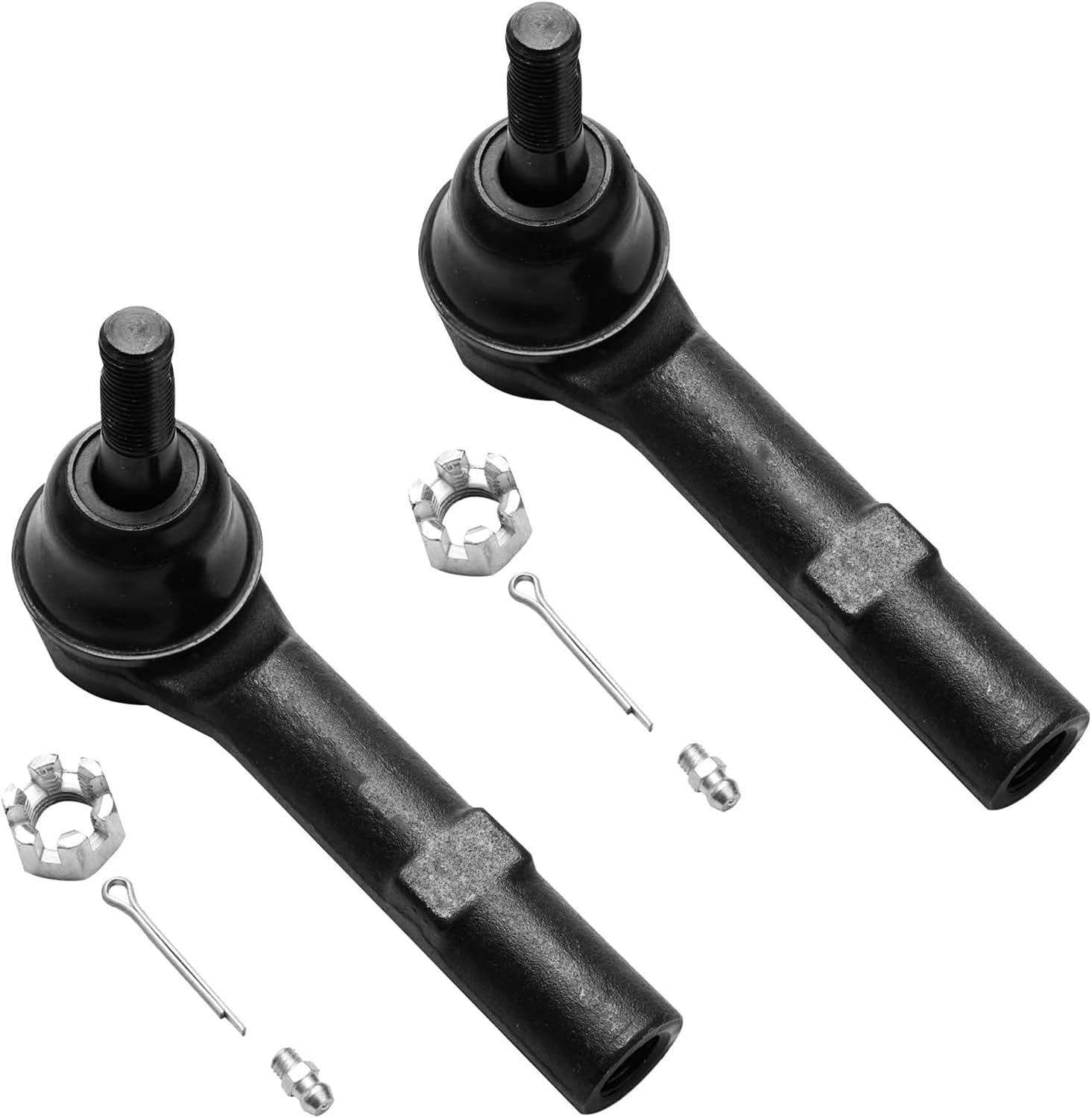 Detroit Axle - 2WD Front Brake Kit for Silverado Sierra Yukon XL 1500 Cadillac Escalade ESV GMC Chevy Tahoe, 12.99'' inch Disc Brake Rotors Ceramic Brake Pads Wheel Bearing Hubs Tie Rods Replacement