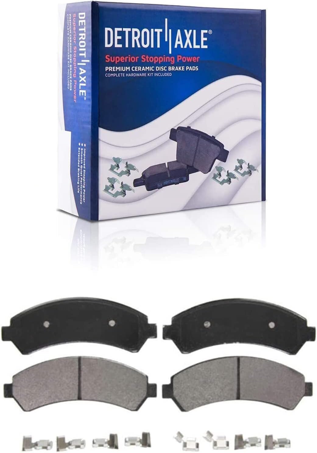 Detroit Axle - Front Disc Rotors Brake Pads Wheel Hub Bearings w/ 20pc Lug Nuts Replacement for Chevrolet Blazer S10 Oldsmobile Bravada GMC Jimmy Sonoma Isuzu Hombre - 26pc Set