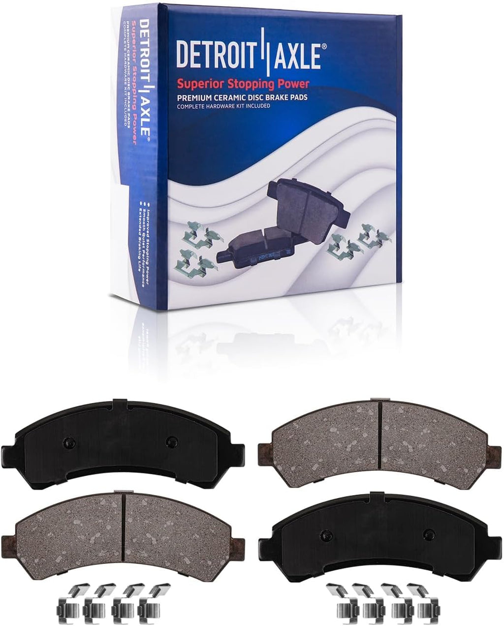 Detroit Axle - 4WD Front Brake Kit for 98-05 Chevy Blazer 97-01GMC Jimmy 98-04 S-10 Sonoma 98-00 Isuzu Hombre, Wheel Bearing Hubs Replacement Disc Brake Rotors Ceramic Brakes Pads