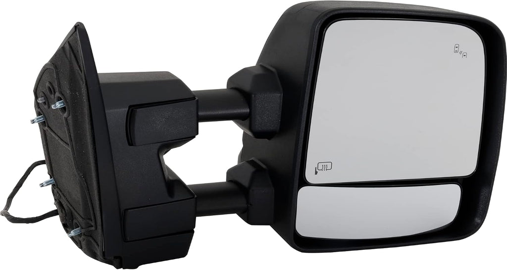 Kool Vue Passenger Side Power Heated Towing Mirror for Nissan Titan 2017-2019 With Signal Light, Blind Spot Monitor, Memory & Puddle Lamp Textured