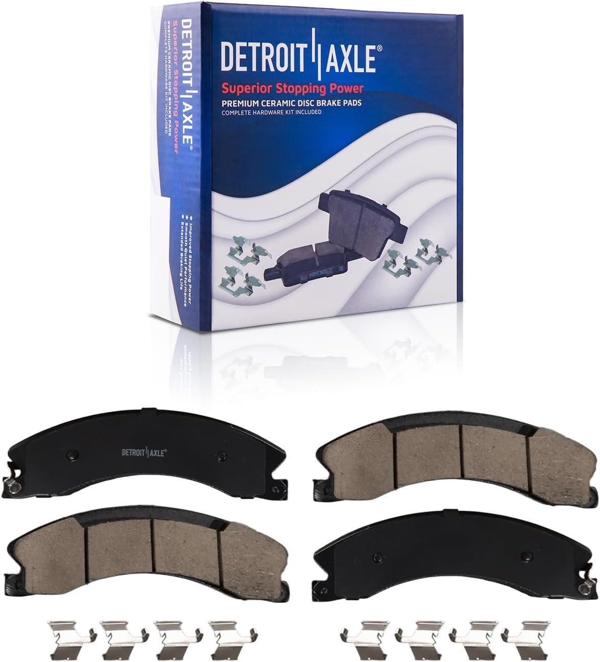 Detroit Axle - Rear Brake Kit for 2012-2021 Nissan NV1500 NV2500 NV3500 Disc Brake Rotors Ceramic Brake Pads 2013 2014 2015 2016 2017 2018 2019 2020 Replacement : 14.36' inch Brake Rotors