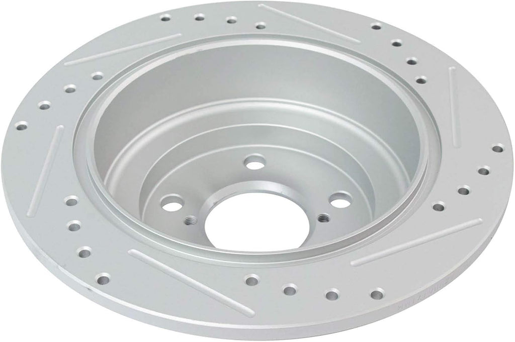 TRQ Performance Rear Brake Pad and Rotor Set Ceramic Solid Rotors Calipers Compatible with 2006-2007 Subaru Impreza
