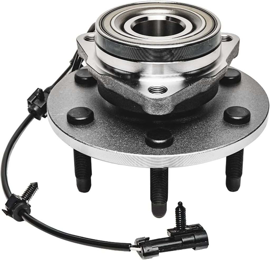 Detroit Axle - Front CV Axle Shafts Wheel Hub Bearings Disc Rotors Ceramic Brake Pads w/Hardware & Brake Kit Cleaner for 2005 2006 Chevy Silverado GMC Sierra 1500 4x4 Models w/rear drum - 10pc Set