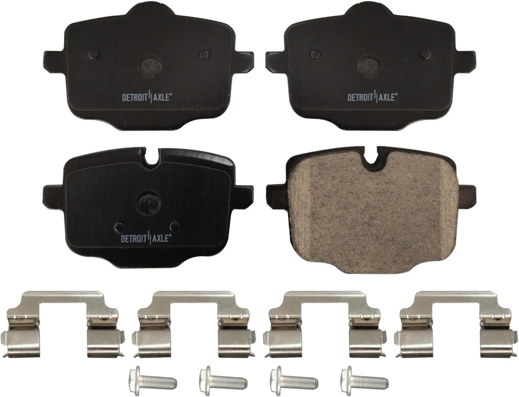 Detroit Axle - 10pc Brake Kit for BMW 530e 530i 540i 540d 740i 740e 840i 640i xDrive Gran Turismo Coupe iX X4 X5 X6, Drilled Brake Rotors Ceramic Brake Pads Replacement: 13.70' Front 13.58' Rear