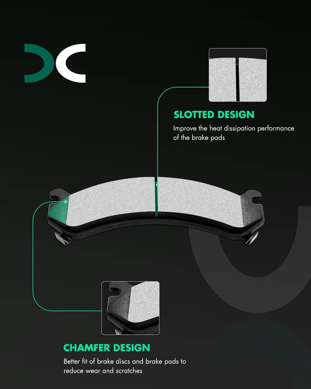 SCITOO Front 12.8' Brake Pad and Rotor Kit Fit For Chevy Avalanche 2500/Express 3500/Silverado 3500 Classic/Silverado 3500 HD,For GMC Savana 3500/Sierra 2500 HD Classic/Sierra 3500 HD,For Hummer H2