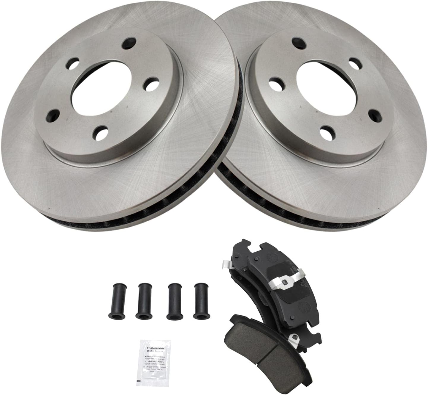 TRQ Front Brake Pad and Rotor Set Ceramic Compatible with 1994-1997 Chevrolet Camaro Buick LeSabre Pontiac Firebird Pontiac Bonneville 1994-1996 Buick Park Avenue