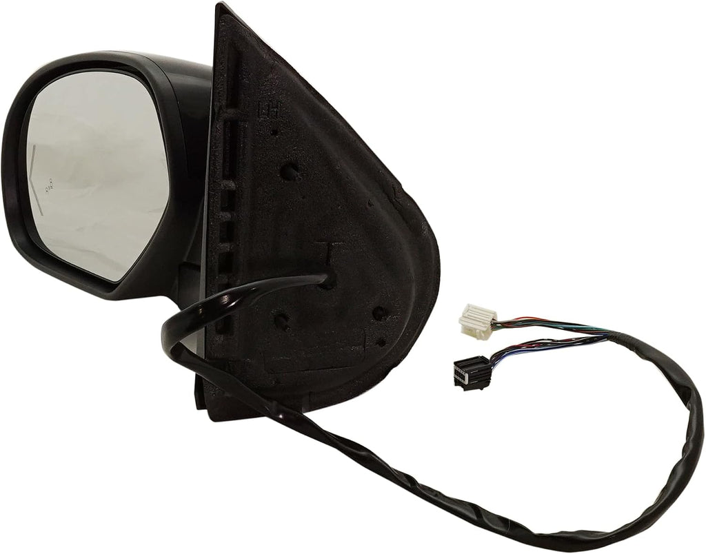Kool Vue Driver Side Power Heated Mirror for Chevrolet Tahoe, Suburban 1500 GMC Yukon 2007-2014, Car Blind Spot Mirror, Power Fold, Signal Light, Blind Spot Monitor, Memory, Puddle Lamp Textured