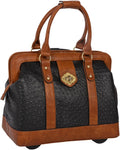 JKM & Company Rolling Laptop Bag for Women | Designer Wheeled Briefcase | Fits 13-17' Laptops | Office Travel Computer Case