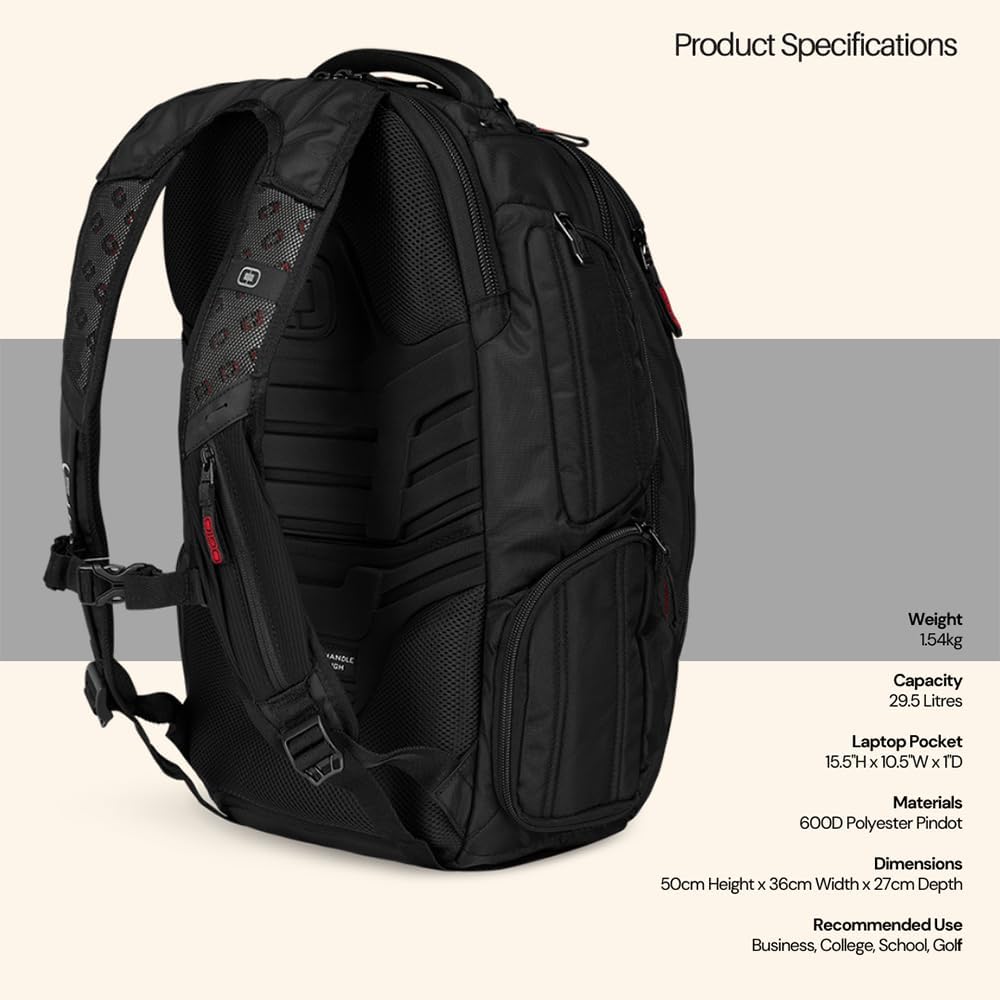 OGIO Renegade Backpack (Renegade, Black Pindot)