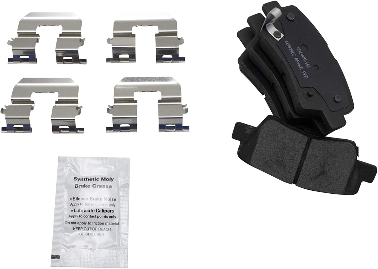 TRQ Performance Rear Brake Pad and Rotor Set Ceramic Solid Rotors Calipers Compatible with 2014-2016 Kia Soul