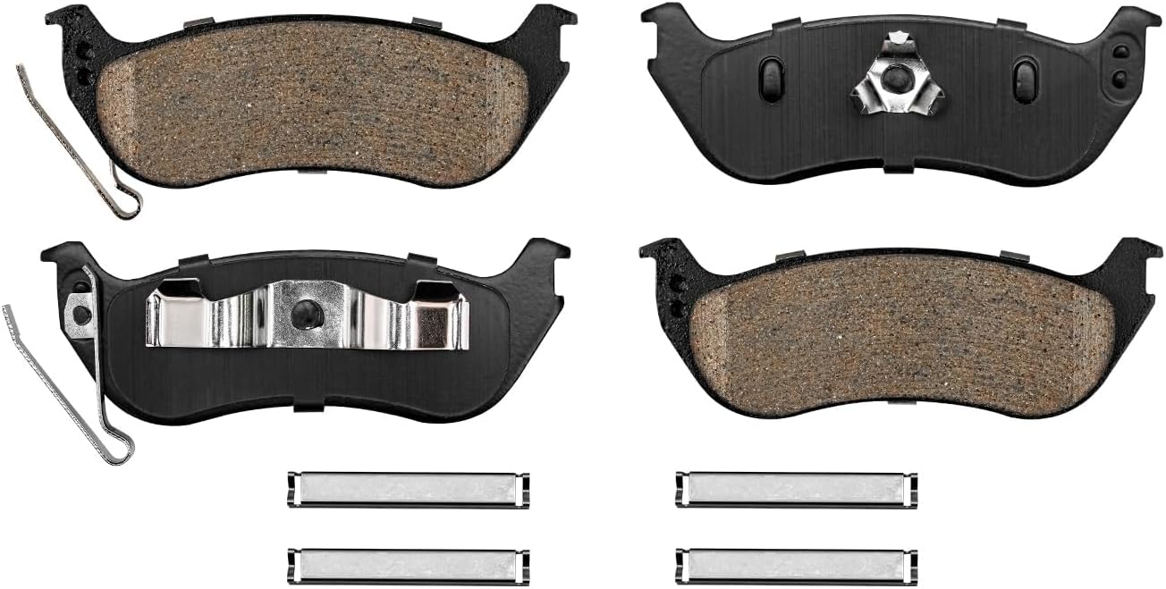 Detroit Axle - Rear Brake Kit for 06-10 Mercury Mountaineer Ford Explorer Sport Trac, Disc Brake Rotors Ceramic Brake Pads Wheel Bearing & Hubs 2006 2007 2008 2009 2010 Replacement
