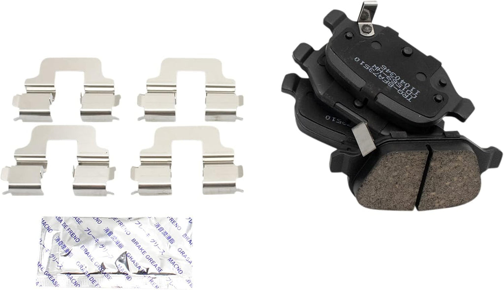 TRQ Performance Rear Brake Pad and Rotor Set Ceramic Solid G Coated Rotors Calipers Compatible with 2012-2017 2019 Fiat 500