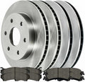 Front and Rear Side Ceramic Kit Replacement Brake Rotors and Pads for Chevy for Tahoe 2000-2006 for Avalanche 1500 2002-2006 for Silverado 1500 2001-2006 for Suburban 1500 2000-2006 SCD78565086