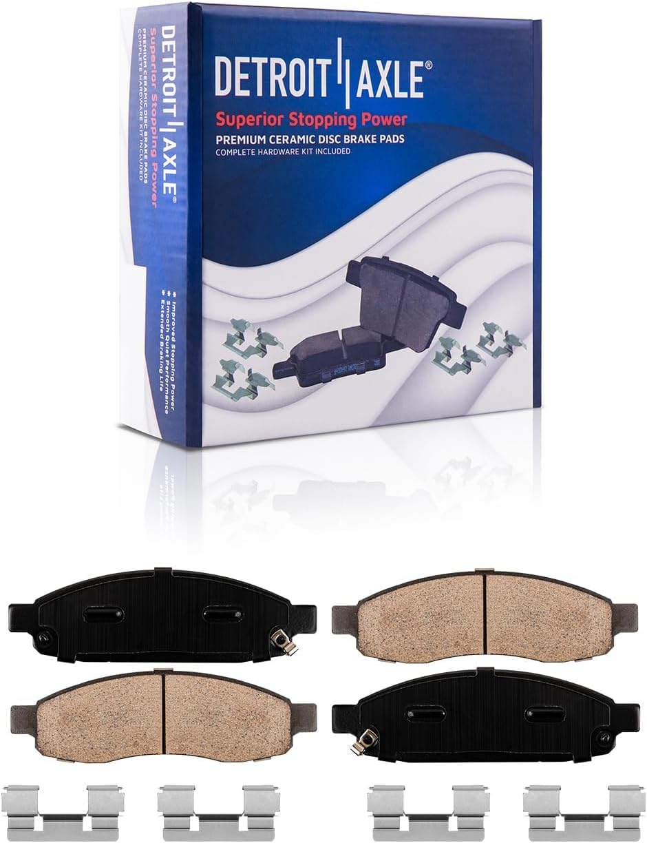 Detroit Axle - Front Brake Kit for 04-05 INFINITI QX56 Nissan TITAN, 2004 Pathfinder Armada 2005 Armada, Brake Rotors Ceramic Brakes Pads Replacement: 12.60' inch Front Rotors