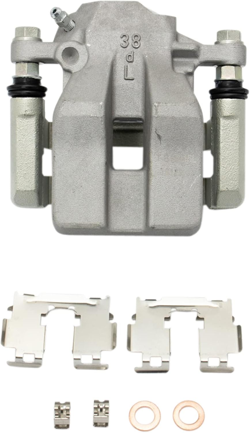 TRQ Performance Rear Brake Pad and Rotor Set Ceramic Drilled Slotted Coated Rotors Calipers Compatible with 2006-2011 Toyota RAV4