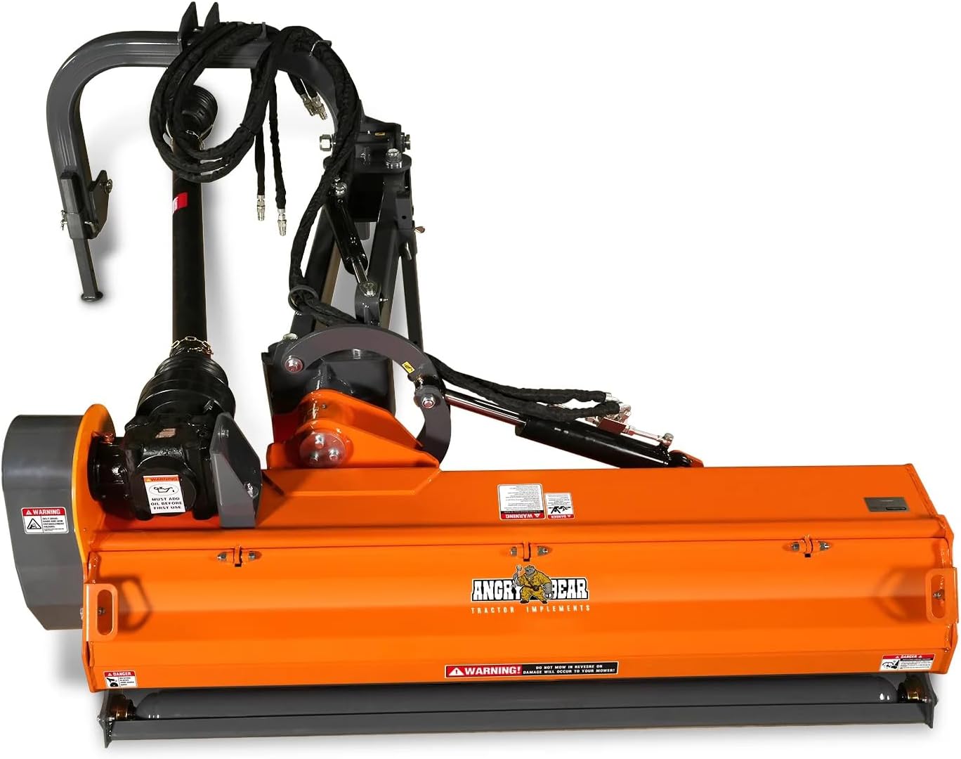 MechMaxx 72' PTO Drive 3 Point Hitch Offset Flail Ditch Bank Mower for 70-100HP CAT 2 Tractor, 90'' Offset Distance,55°/90° Rotation Angle, 18 Hammers, Model VAM72