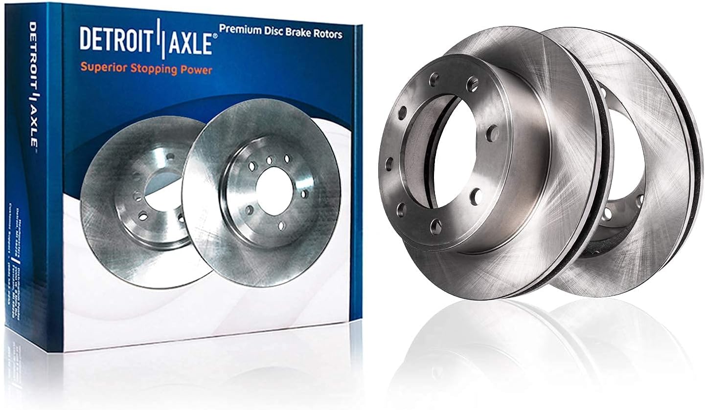 Detroit Axle - Rear Brake Kit for 2012-2021 Nissan NV1500 NV2500 NV3500 Disc Brake Rotors Ceramic Brake Pads 2013 2014 2015 2016 2017 2018 2019 2020 Replacement : 14.36' inch Brake Rotors