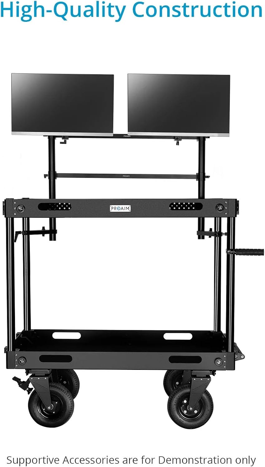 PROAIM Multi Monitor Mounting System for Video Camera Production Carts. 5/8' Baby Pin Mount. Clamping Range: 38mm. Payload up to 27kg/60lb. (P-MLMT-M2)